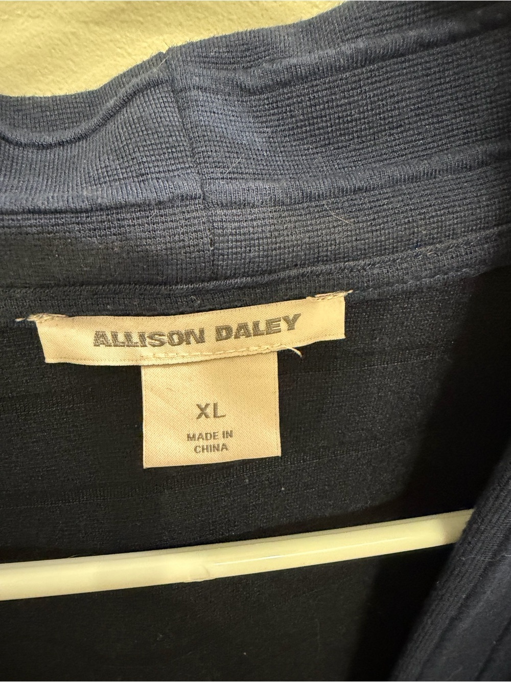 Allison Daley Navy Open-Front Ribbed Cardigan - Picture 2 of 2